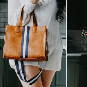 Threaded Pear Vegan Leather Handbag